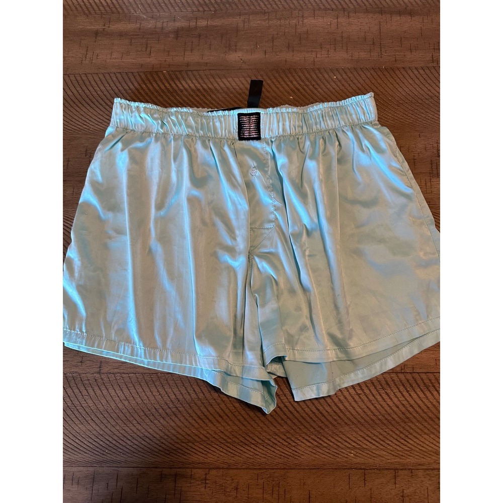Savage X‎ Fenty Satin Sleep Boxers - Mint Green - Size M